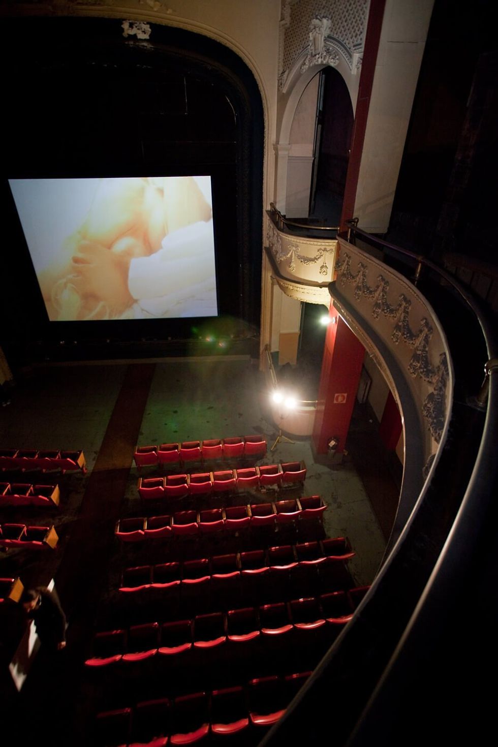 The inside of Cinema L'Amour.