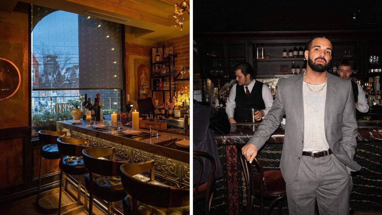 The inside of Sotto Sotto. Right: Drake.