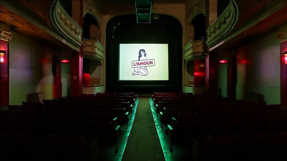 The inside of the theatre.