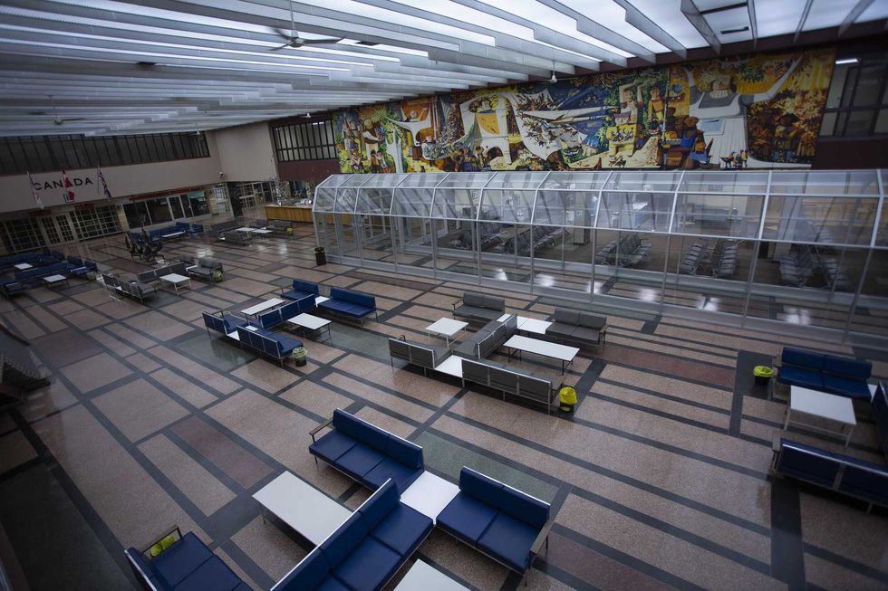 The international lounge of Gander International Airport.