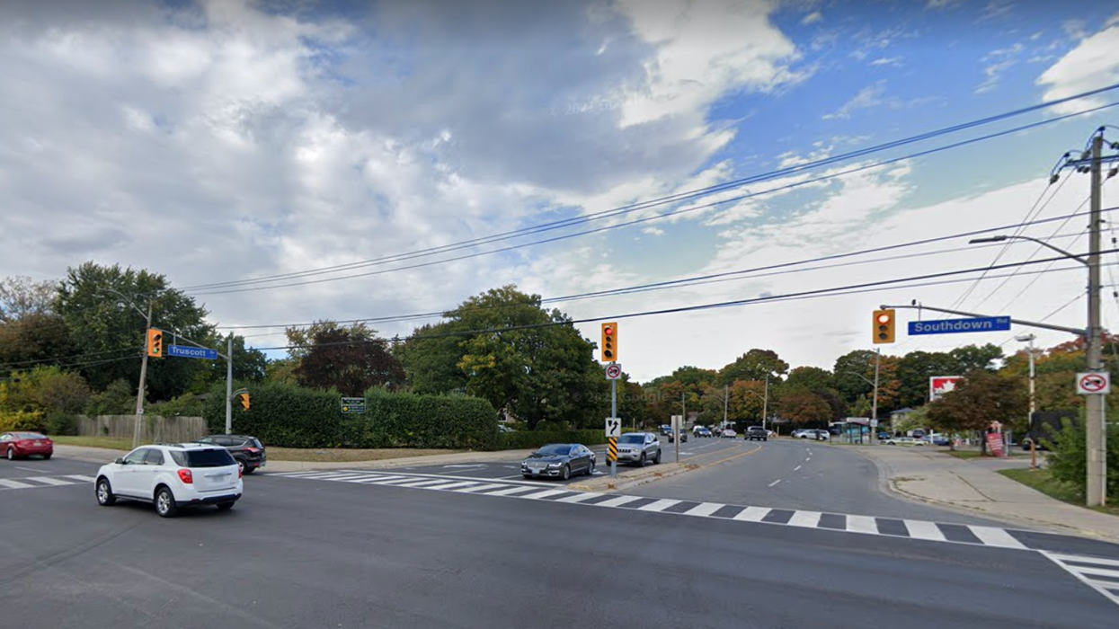 The intersection of Southdown Road and Truscott Drive in Mississauga.