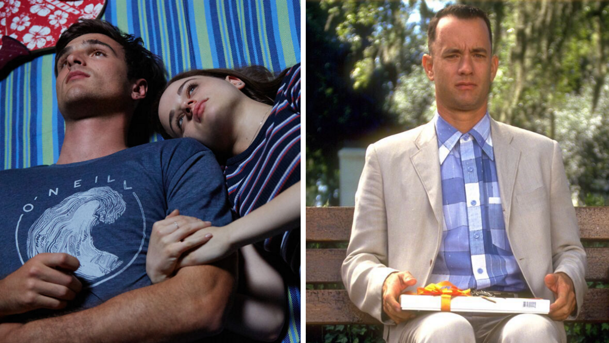 'The Kissing Booth 3' on Netflix. Right: 'Forrest Gump.'