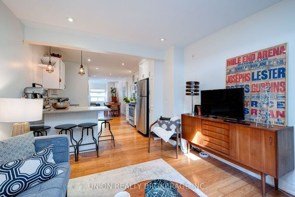 The living room of 223 Craven Road.