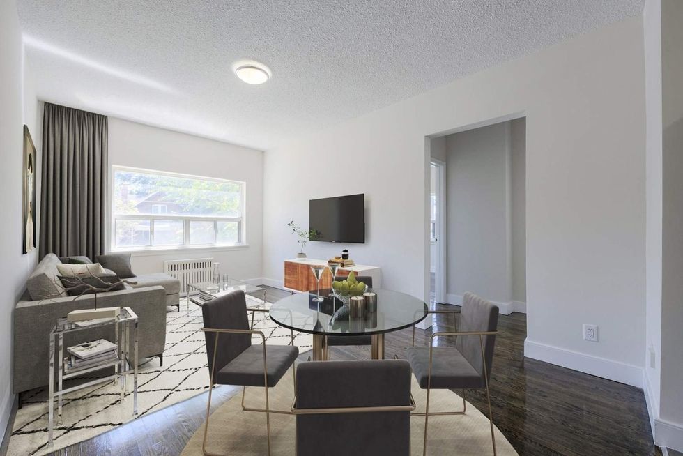 The living room of 92 James Street.