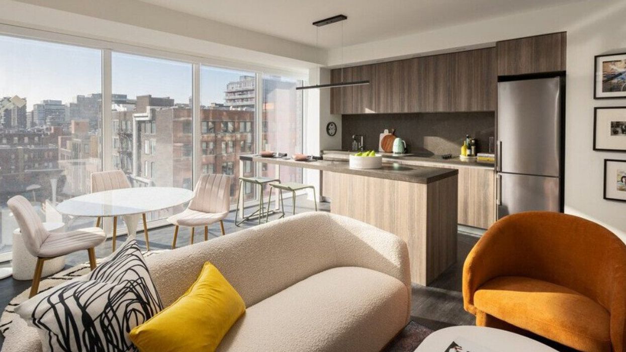 The living room of a Toronto apartment.