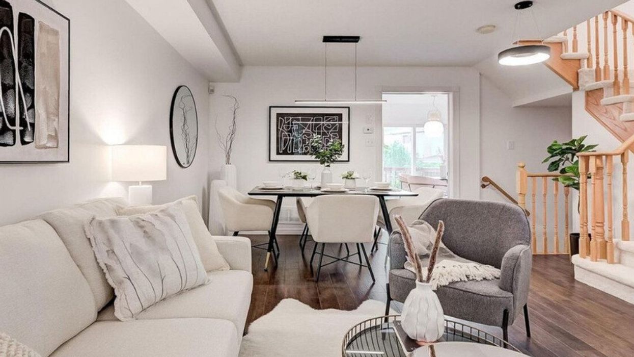 The living room of a Toronto home for sale.