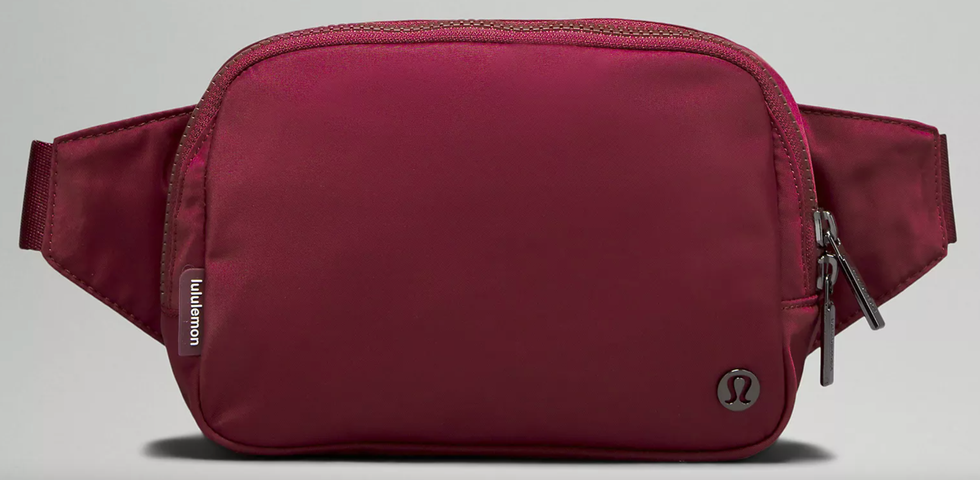 The Lululemon Everywhere Belt Bag in the colour Wine Berry.