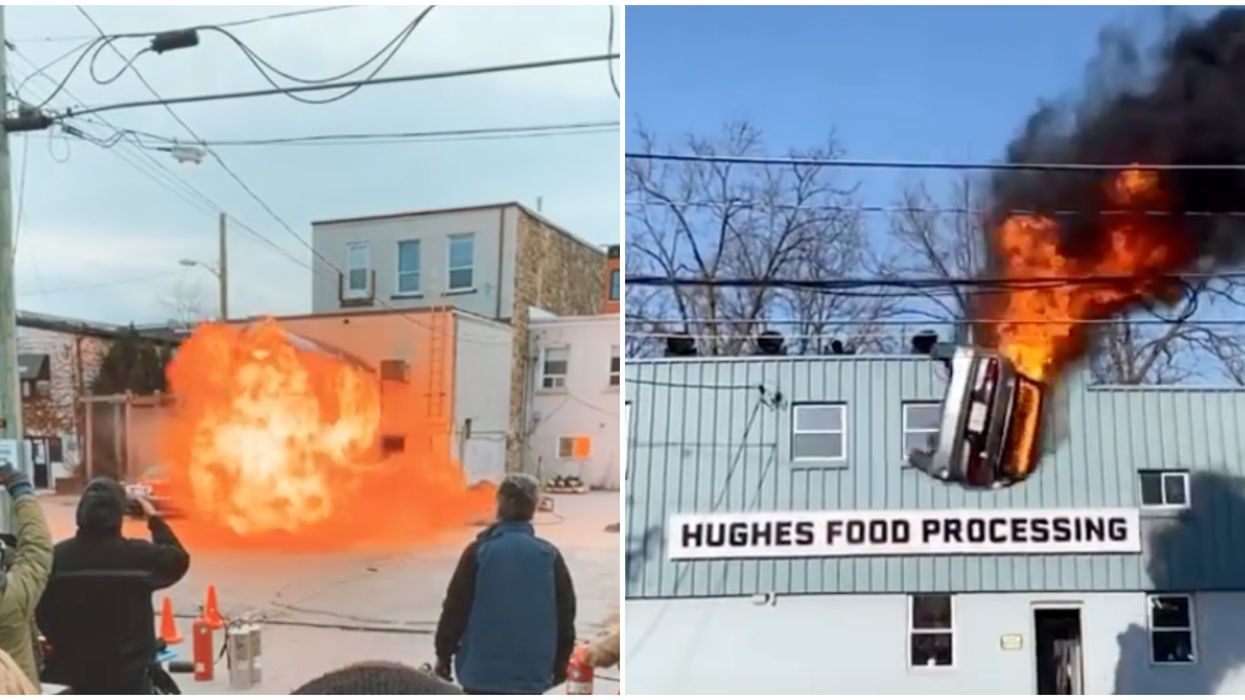 'The Man From Toronto' Filming In The GTA Shows Cars Being Blown Up (VIDEOS)