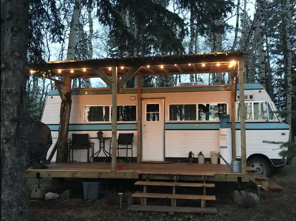 The Marooned Motorhome in West Bragg Creek.