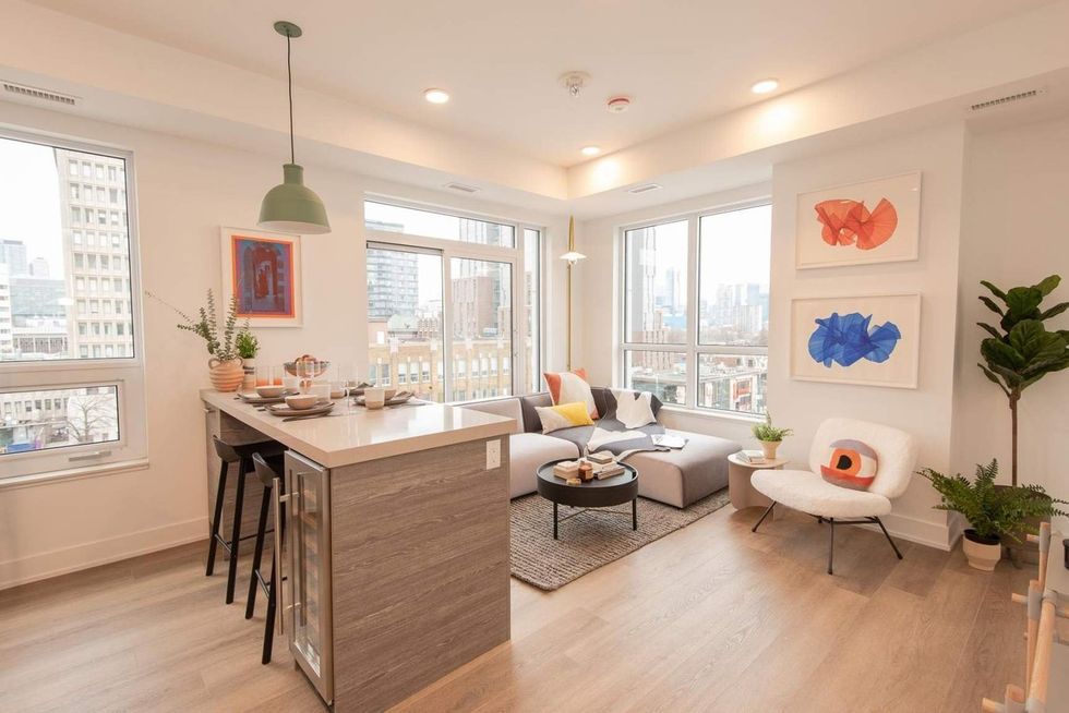 The modern interior 484 Spadina Avenue.