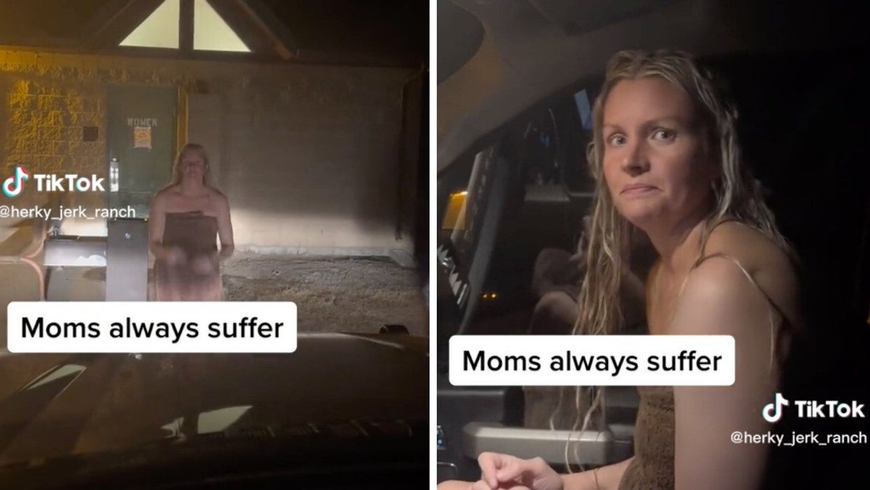 The mom in her TikTok video.