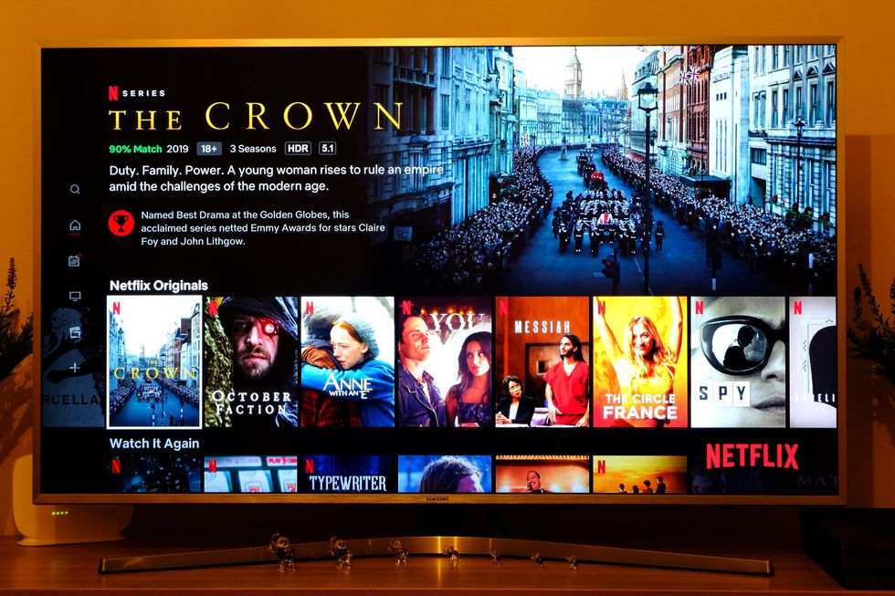 The Netflix home page