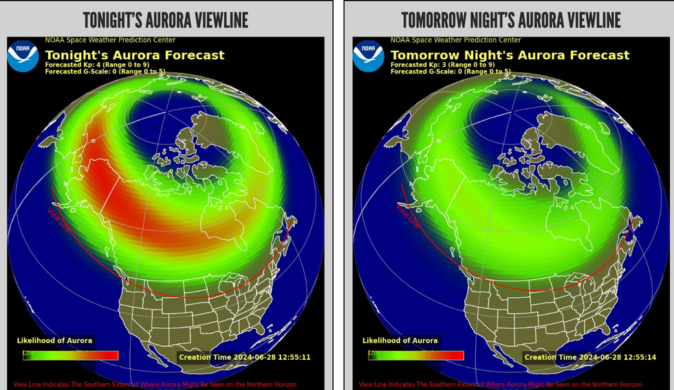 The NOAA's Aurora Dashboard.