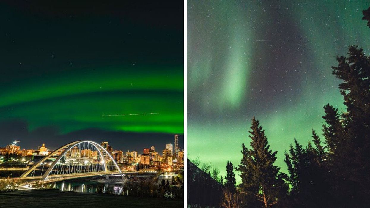 The northern lights over Edmonton. The northern lights in Yukon.