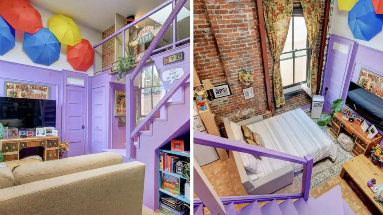 The One with the Purple Apartment. Right: The One with the Purple Apartment.