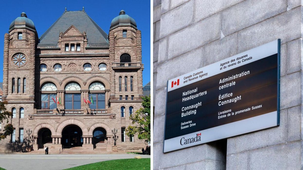 The Ontario legislature. Right: CRA headquarters in Ottawa
