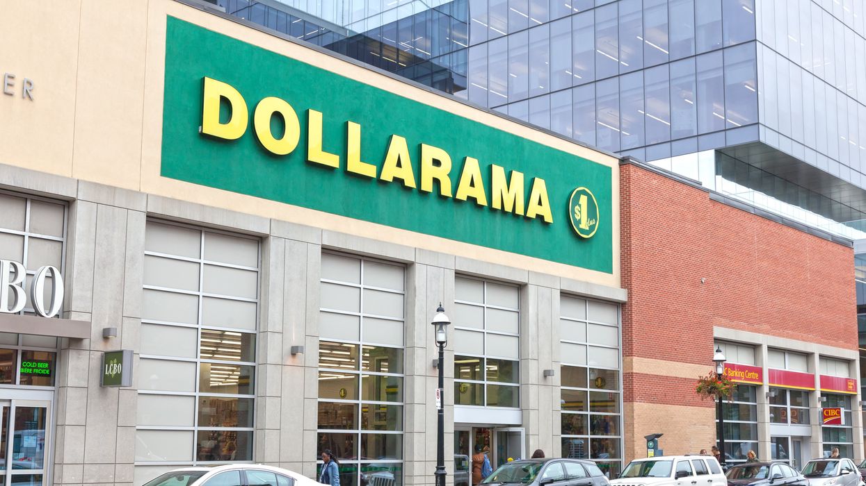 The outside of a Dollarama.