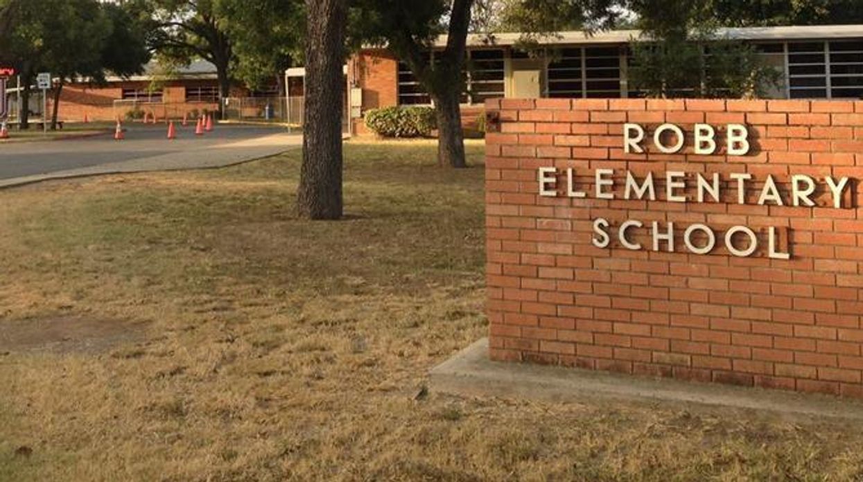 The outside of Robb Elementary School in Uvalde, Texas.