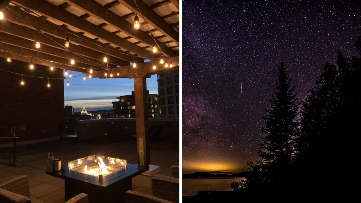 The Parkside Hotel & Spa. Right: The night sky.