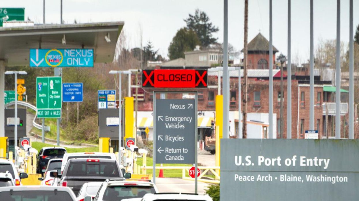 The Peace Arch Canada-U.S. border crossing.
