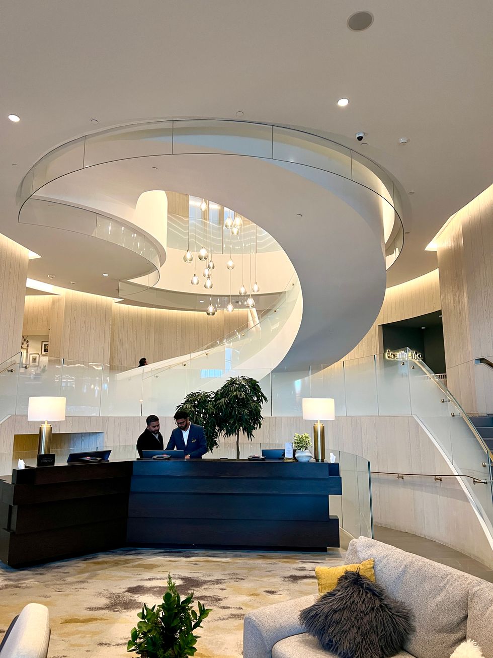 The Pearle Hotel foyer.