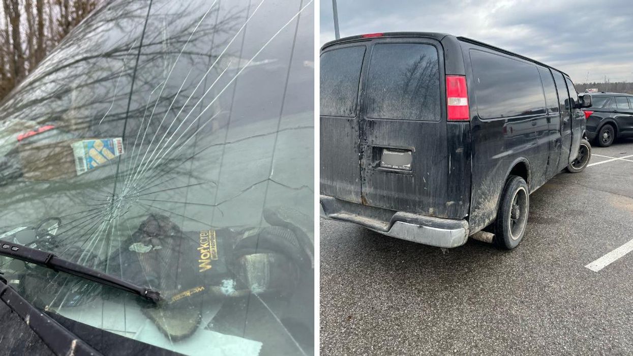 The photo of the vehicle that was stopped by police on Tuesday.
