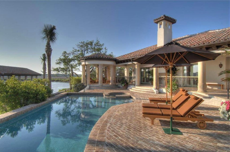 The pool at 120 Hawkins Lane on St Simons Island, GA.