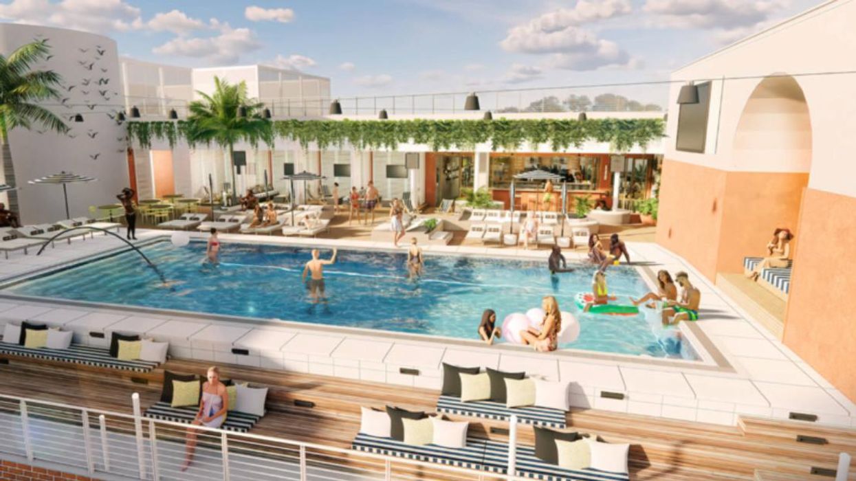 The pool at Rooftop L.O.A. in Atlanta, GA.