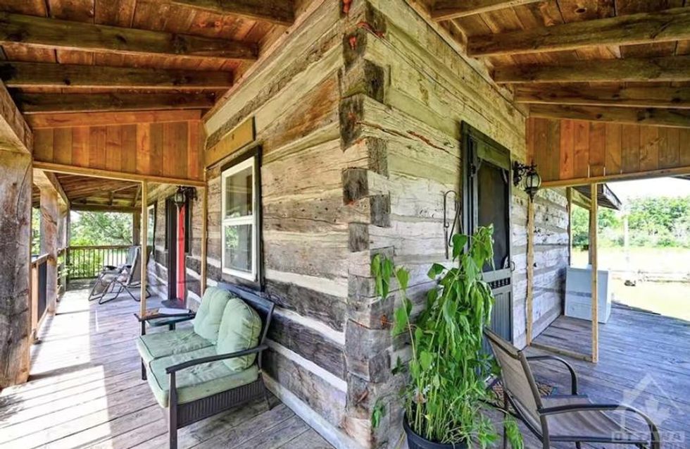 The porch, 76 Crystal Road, Jasper, ON.