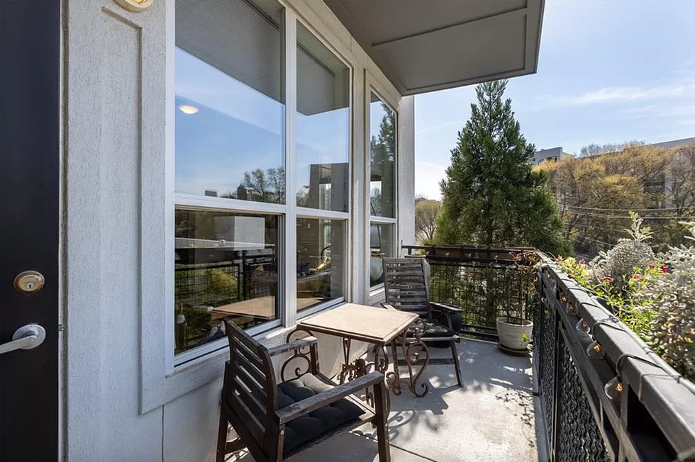 The private balcony at 747 Ralph McGill Blvd
