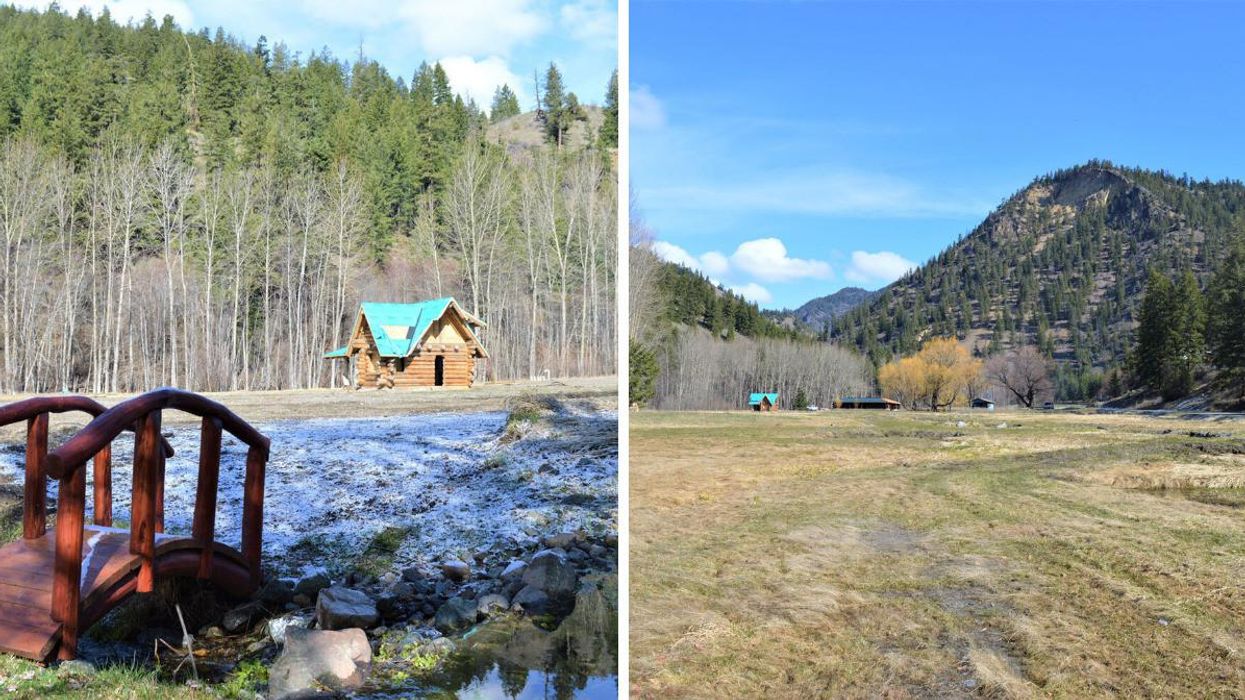 The property for sale in B.C. Right: The property for sale in B.C.