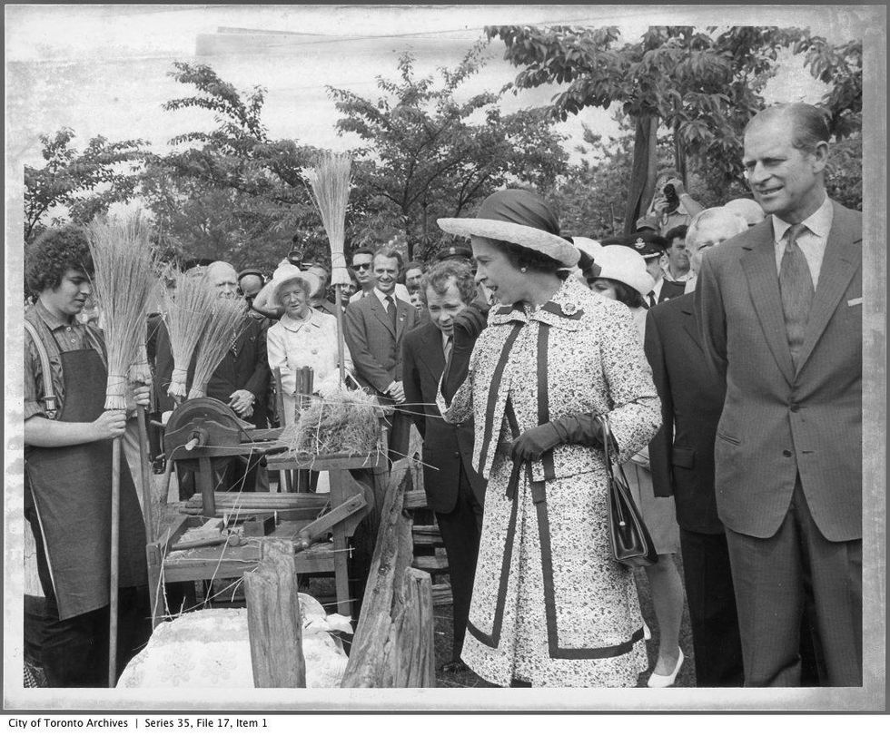 The Queen at Pioneer Village in Toronto, 1973