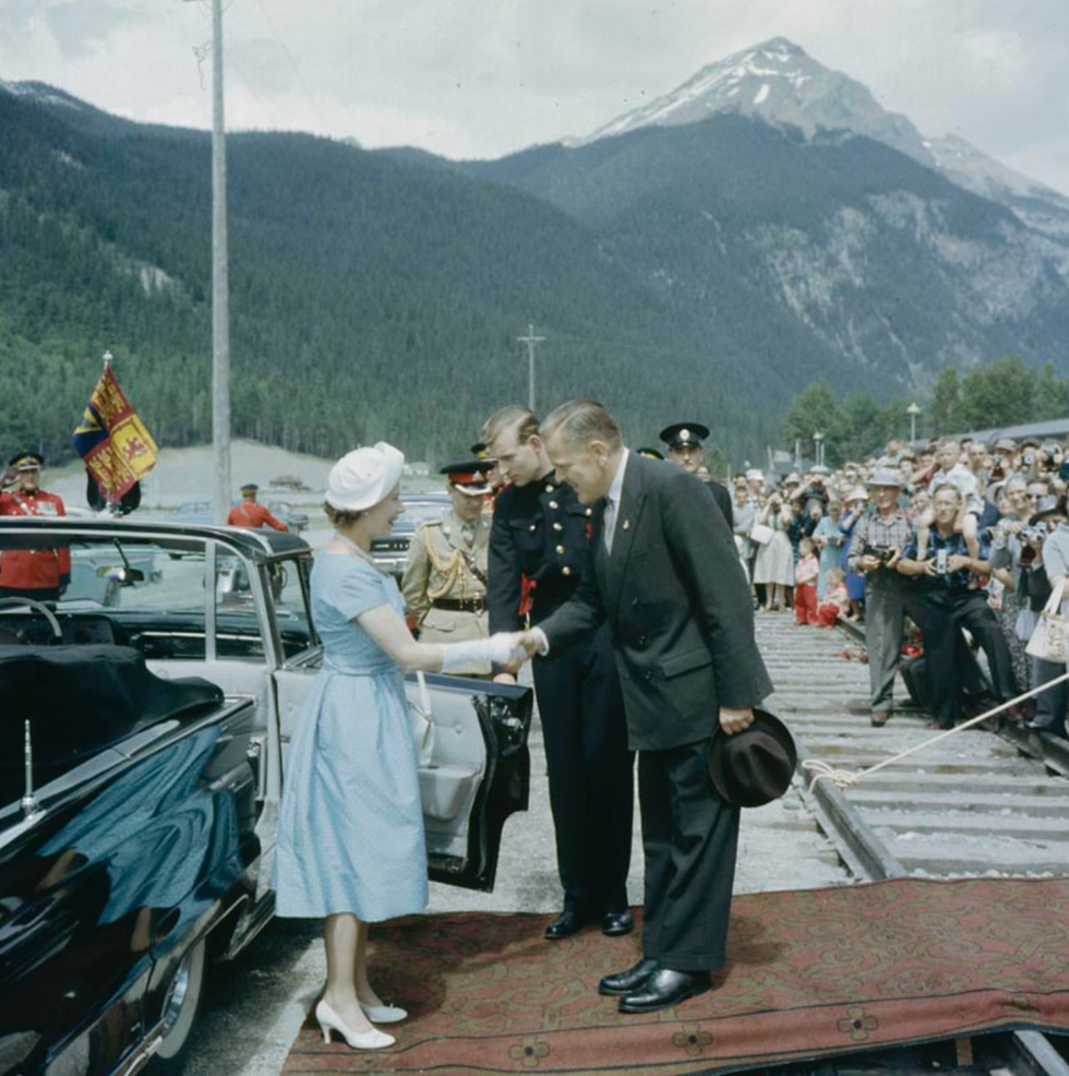 The queen in B.C.
