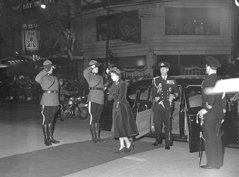The Queen then Princess Elizabeth in Toronto, 1951.