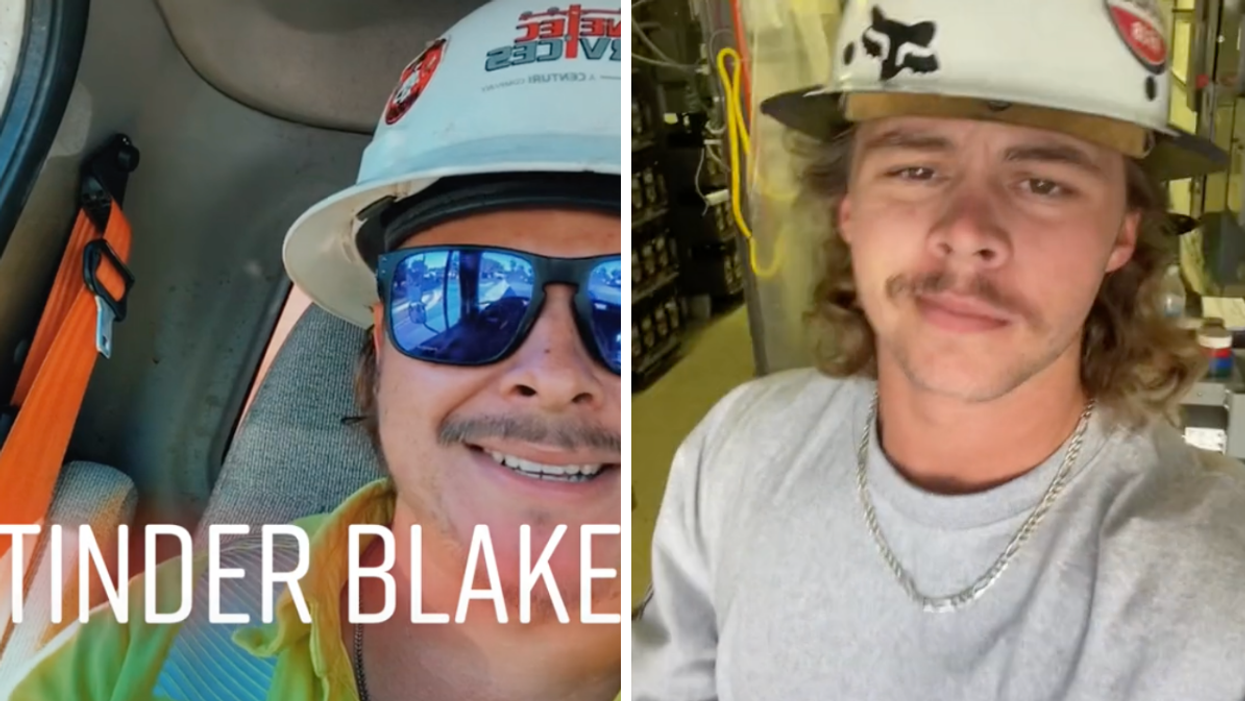 The real Tinder Blake. Right: The one who everyone thought was Tinder Blake.