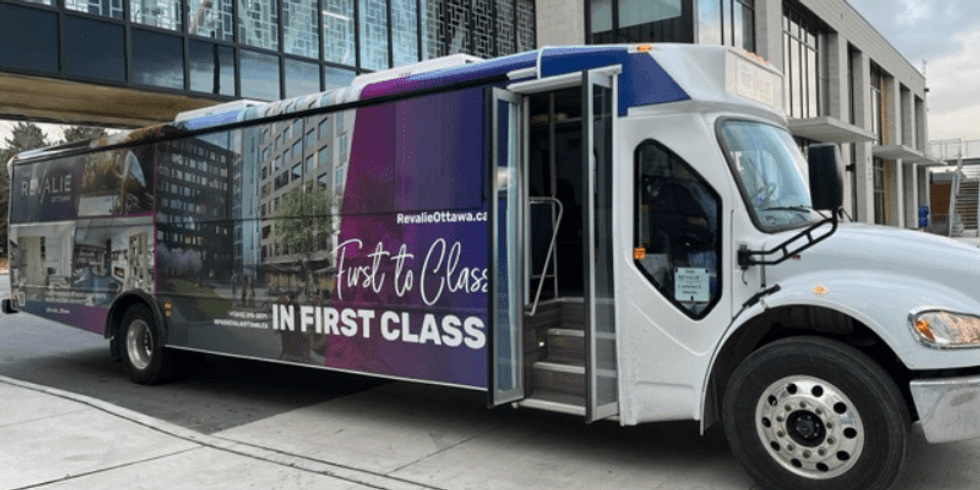 The Revalie shuttle bus.