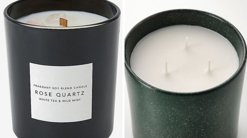 The Rose Quartz candle from Zellers. Right: The candle from IKEA.