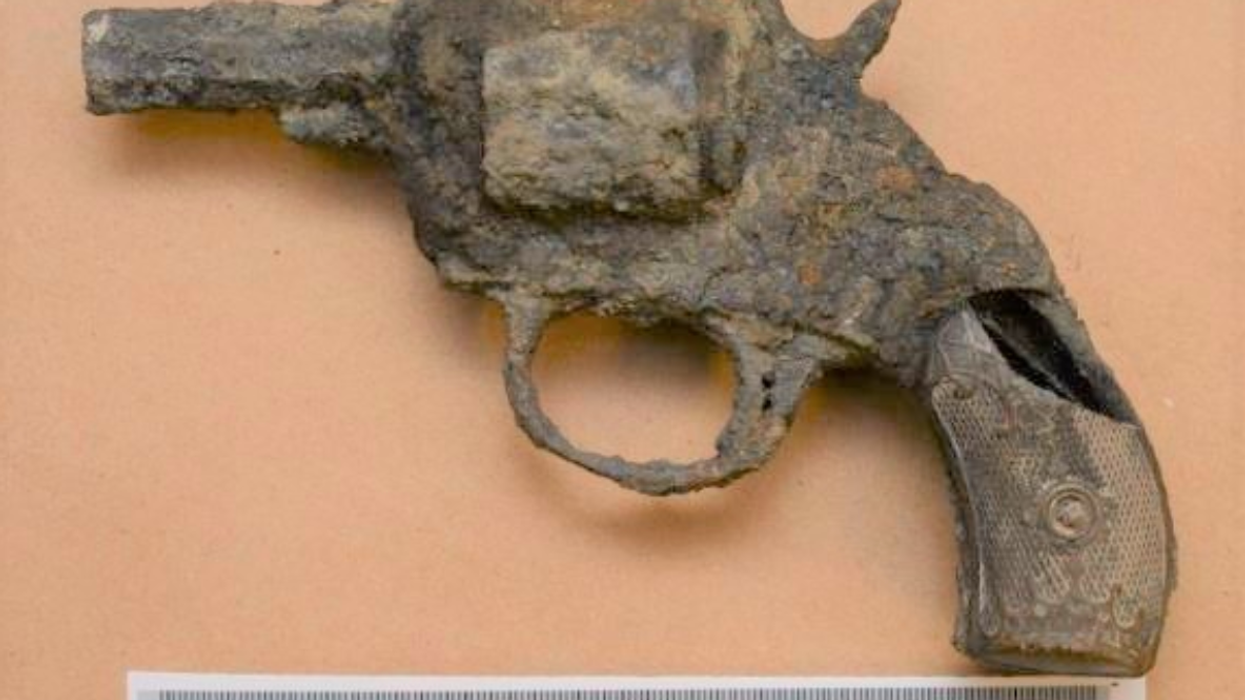 The rusted gun that Toronto Police seized.