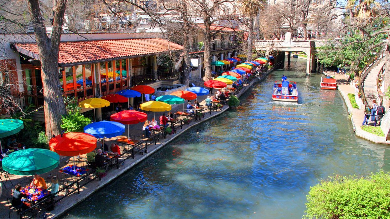 The San Antonio riverwalk.