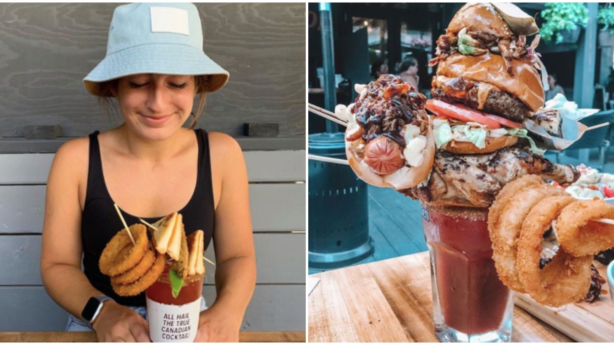 The Score On King's Caesars Come With A Feast On Top Of Your Drink