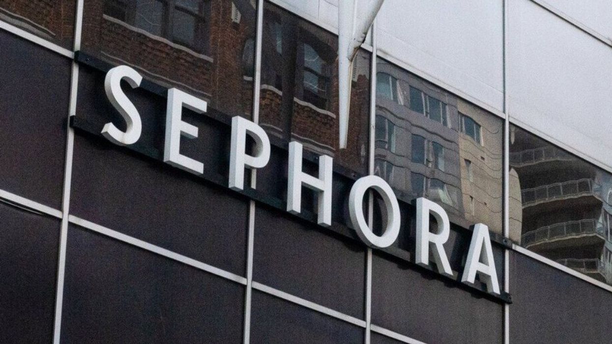 The Sephora sign on a building.