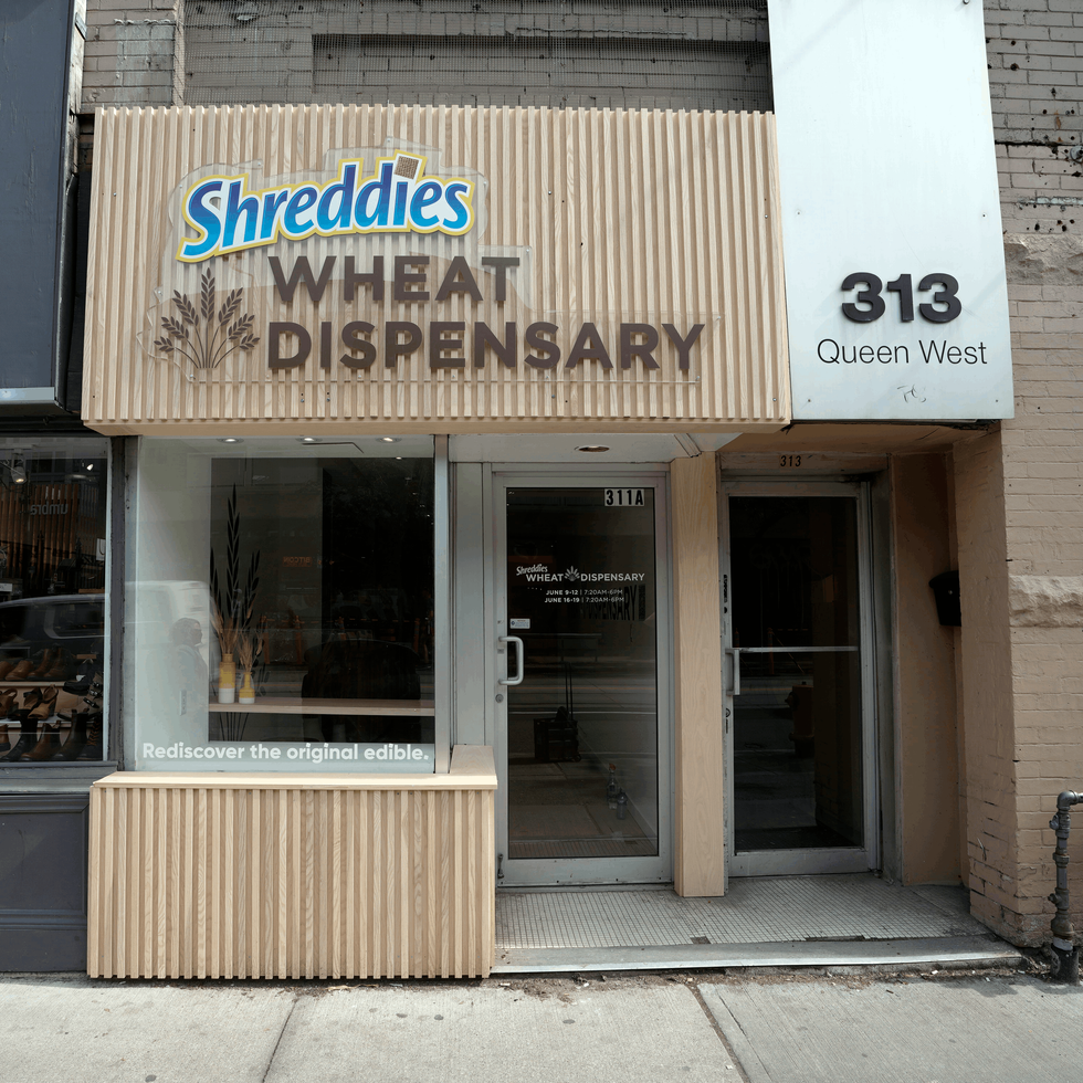 The Shreddies Wheat Dispensary in Toronto, Ontario.