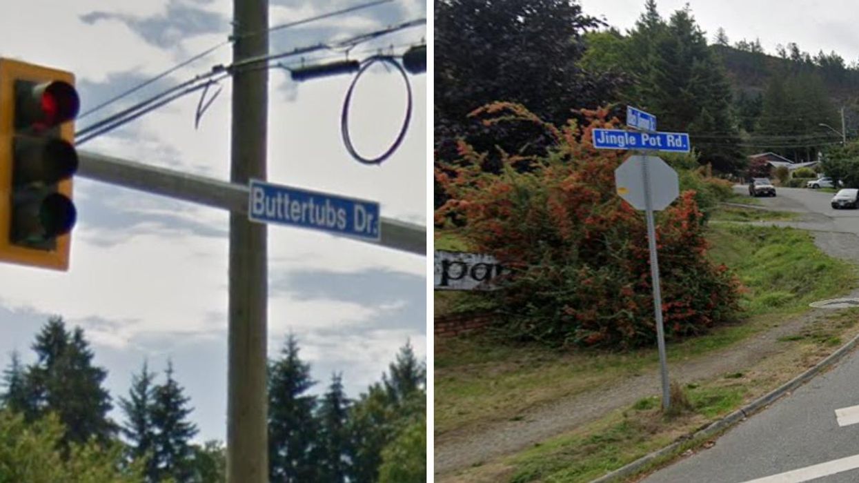 The sign for a funny street name in B.C.
