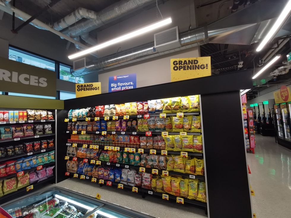 The snack section at No Frills.