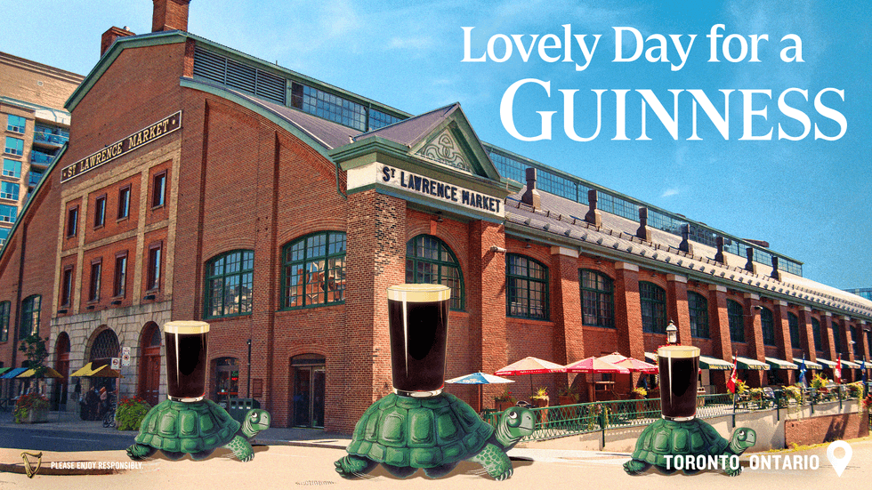 The St. Lawrence Market Mural featuring tortoises.