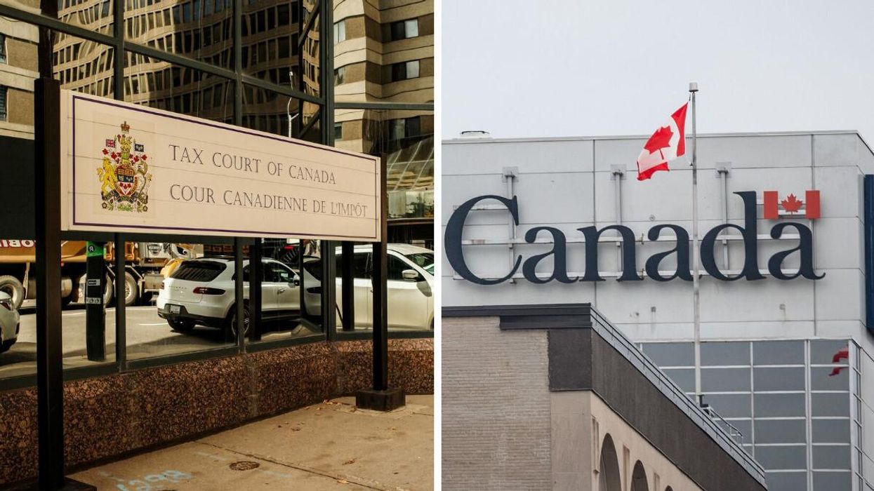 The Tax Court of Canada. Right: A government of Canada building.