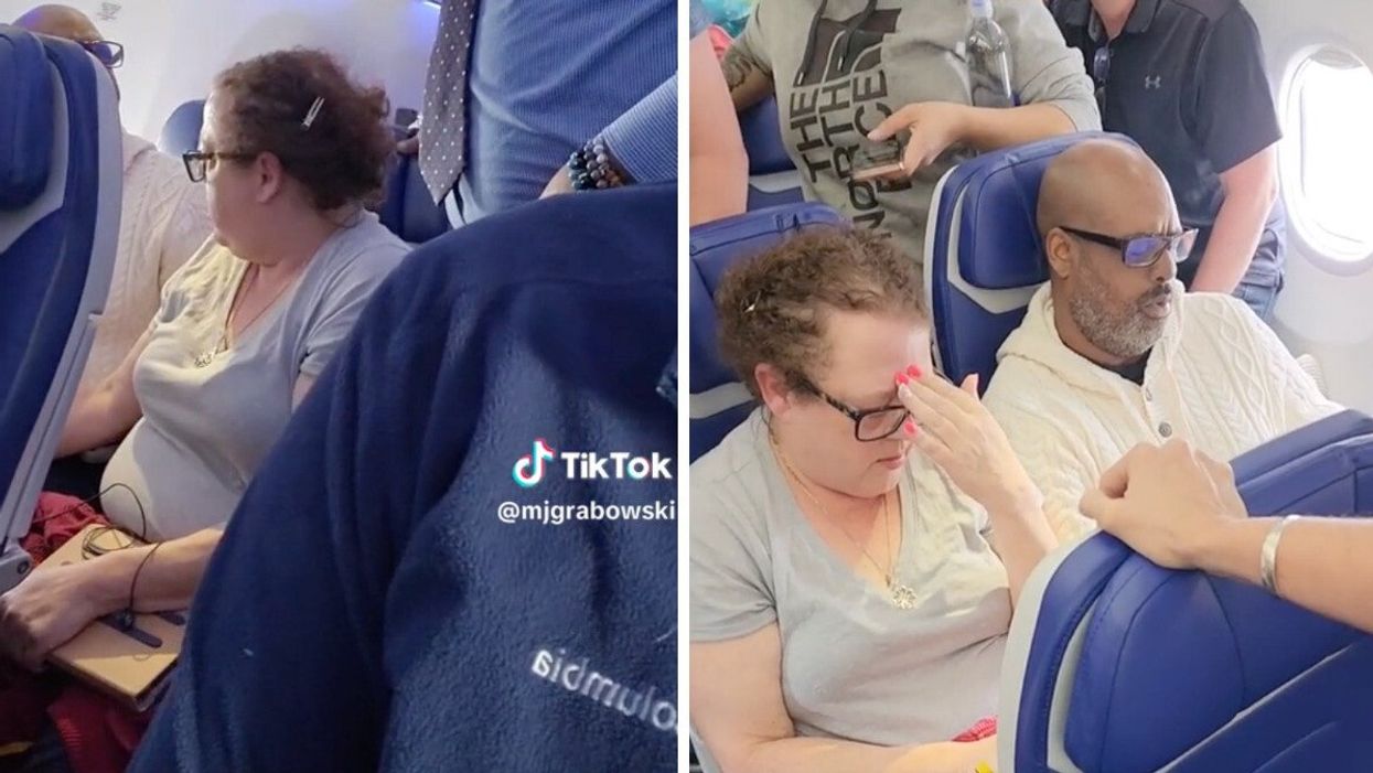 The TikTok video showing the passenger having a meltdown.