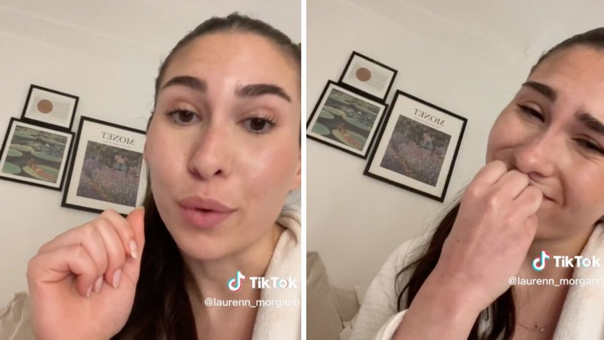 The TikToker explaining how the job interview went.