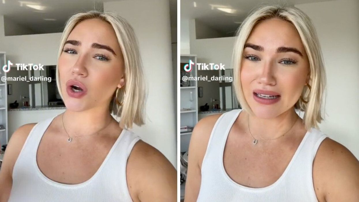 The TikToker explaining the dating term 'Zombied' to her viewers.