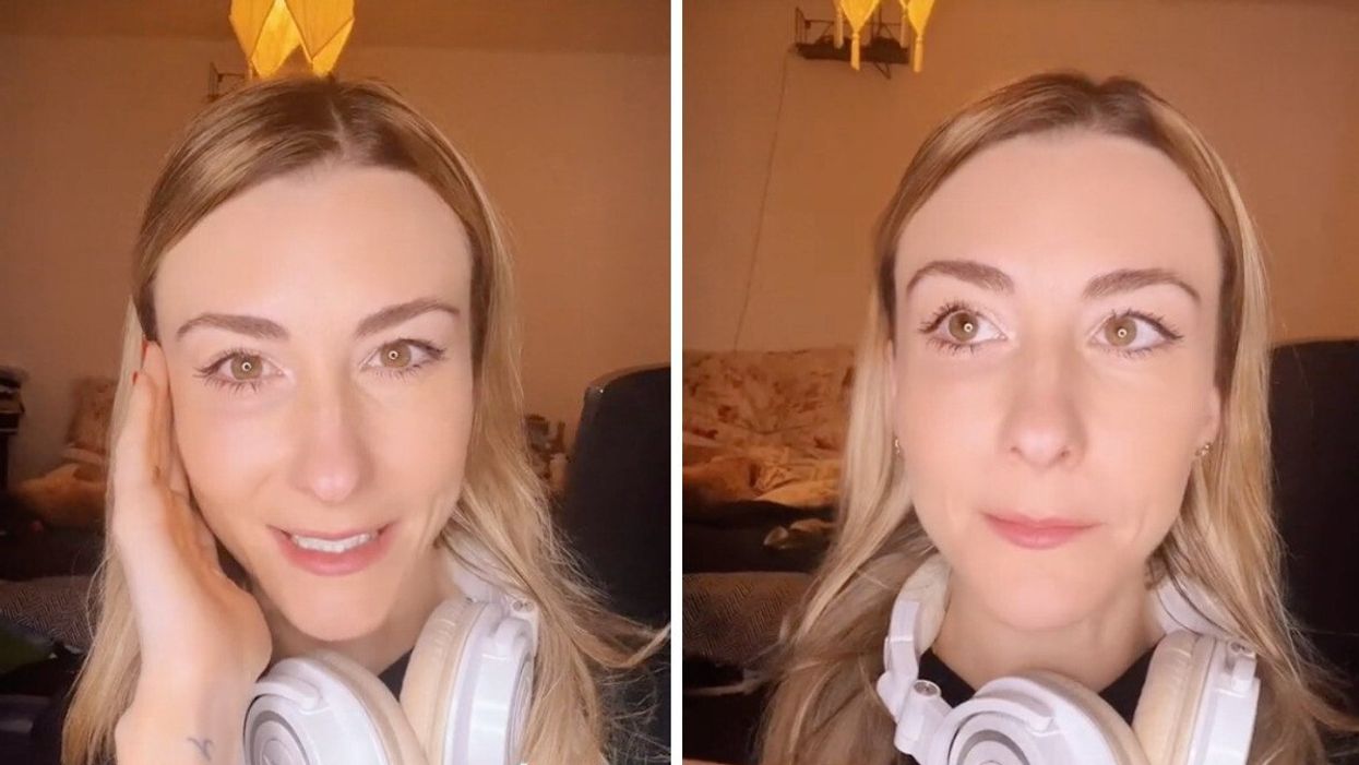 The TikToker explaining the story in her video.